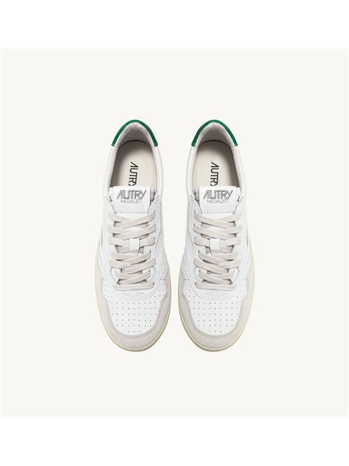 sneakers medalist low in suede e pelle bianca e verde Autry | AULM LS23LS23