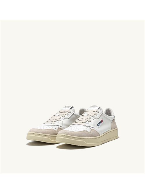 sneakers medalist low in pelle bianca e suede beige Autry | AULM LS33LS33