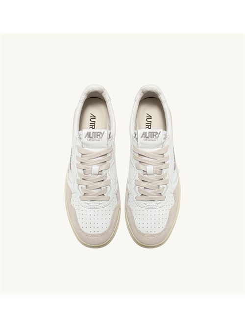 sneakers medalist low in pelle bianca e suede beige Autry | AULM LS33LS33