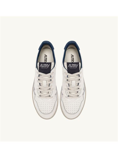 sneakers medalist low in pelle di elefante bianco e bluette Autry | AULM NE12NE12