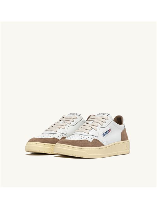 sneakers medalist low in pelle bianca e e suede tortora Autry | AULW FT02FT02