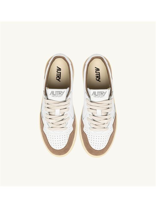 sneakers medalist low in pelle bianca e e suede tortora Autry | AULW FT02FT02