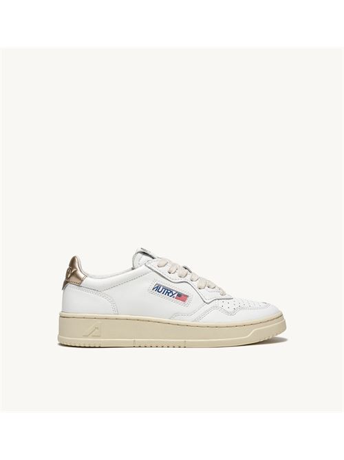 sneakers medalist low in pelle bianca e metallizzata oro Autry | AULW LL06LL06