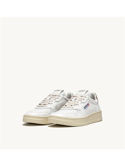 sneakers medalist low in pelle bianca e metallizzata oro Autry | AULW LL06LL06