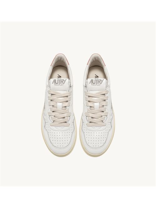 sneakers medalist low in pelle bianca e rosa Autry | AULW LL16LL16