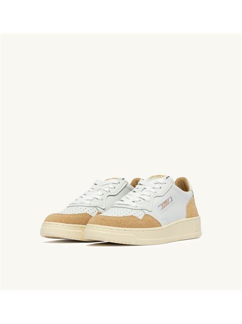 sneakers medalist low in pelle bianca con lurex oro Autry | AULW PK02PK02