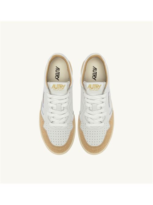 sneakers medalist low in pelle bianca con lurex oro Autry | AULW PK02PK02