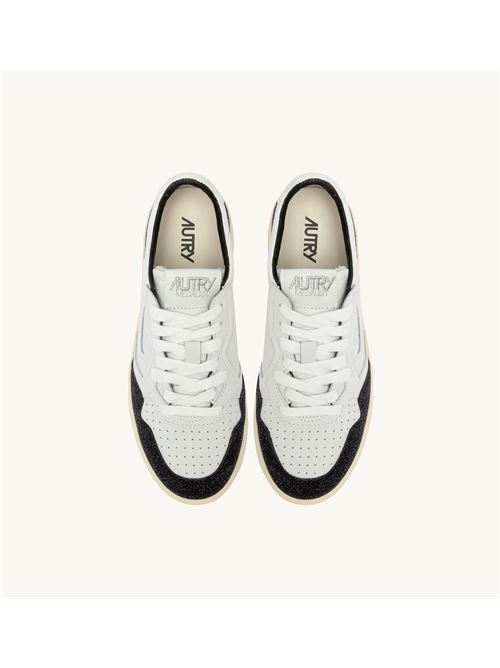 sneakers medalist low in pelle bianco e lurex nero Autry | AULW PK03PK03