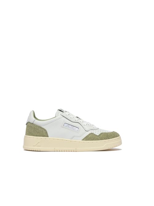 sneakers medalist low in pelle bianco e lurex verde Autry | AULW PK07PK07