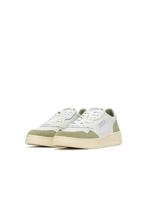 sneakers medalist low in pelle bianco e lurex verde Autry | AULW PK07PK07