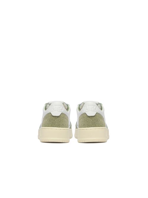 sneakers medalist low in pelle bianco e lurex verde Autry | AULW PK07PK07