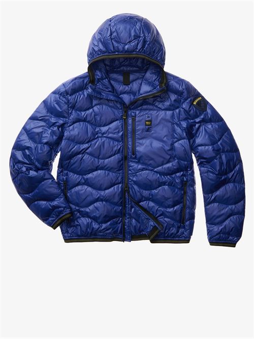 piumino con cappuccio e taschina wave Blauer | 26SBLUC0317780D