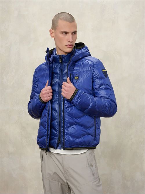 piumino con cappuccio e taschina wave Blauer | 26SBLUC0317780D
