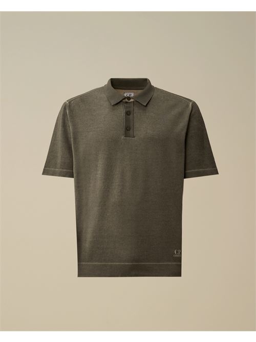 cotton crepe double dyed polo<BR/>