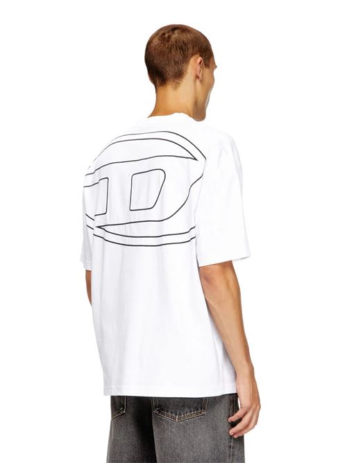 t-shirt con maxi-ricamo oval d Diesel | A11302100