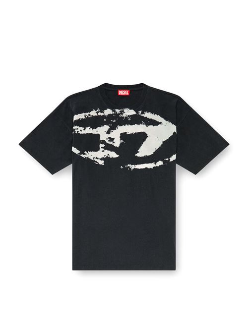 t-shirt con stampa distressed floccata Diesel | A130499XX