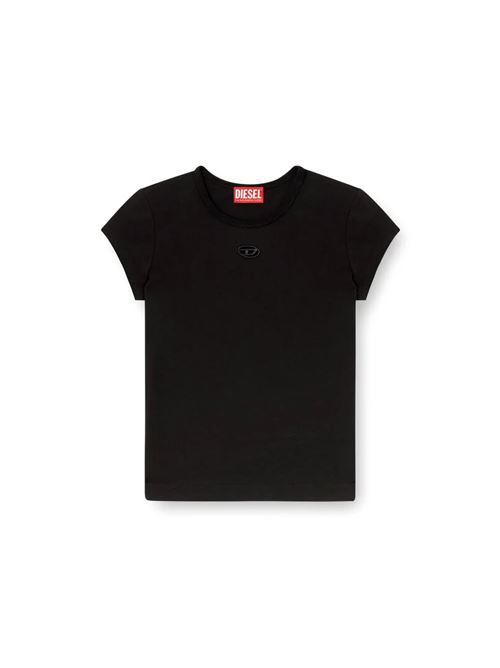 t-shirt con cut-out ricamato del logo Diesel | A199129XX