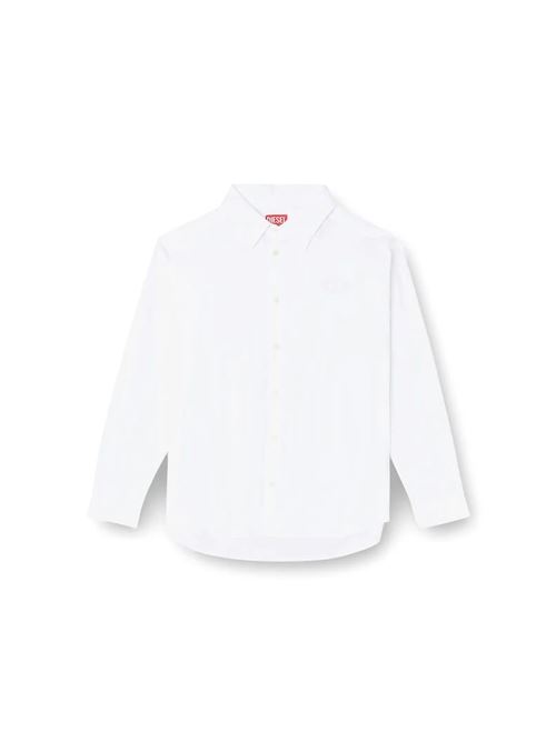 camicia in popeline elasticizzato con ricamo Diesel | A20472100
