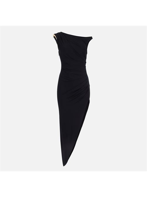 abito in jersey crêpe con spallina gioiello Elisabetta Franchi | AB90661E2110