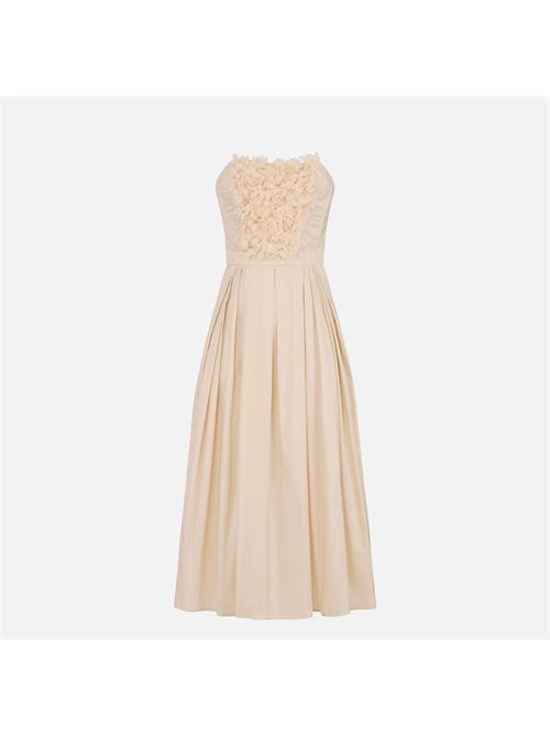 abito in ottoman con ricami floreali 3d Elisabetta Franchi | AB94262E2045