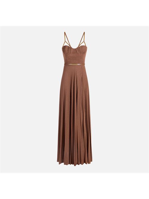 abito red carpet in jersey lamé con cintura Elisabetta Franchi | ABR1661E2600