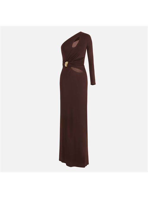 Abito Red Carpet in jersey crêpe con dettaglio gioiello Elisabetta Franchi | ABR2561E2644