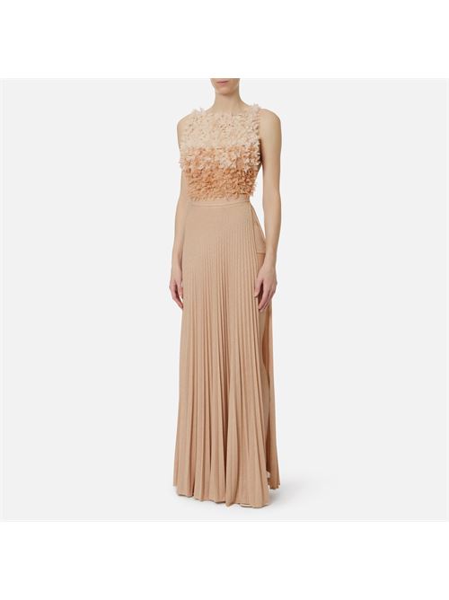 abito red carpet in tulle e jersey lurex Elisabetta Franchi | ABR4462E2X81