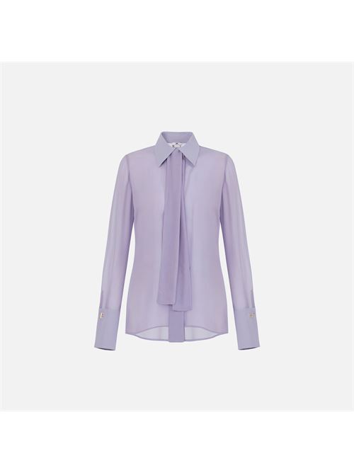 camicia in georgette e crêpe con fusciacca