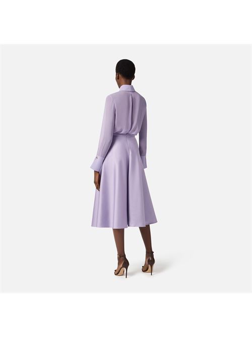 camicia in georgette e crêpe con fusciacca Elisabetta Franchi | CA14861E2EV7