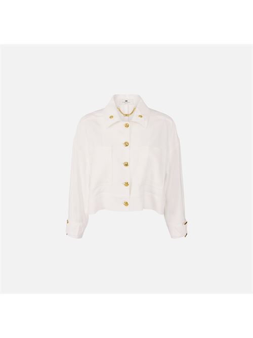 Caban in gabardina con bottoni gioiello Elisabetta Franchi | GB00561E2360