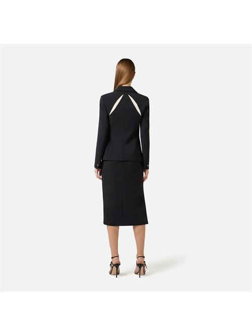 giacca in crêpe leggero con cut-out bicolore Elisabetta Franchi | GI19861E2685