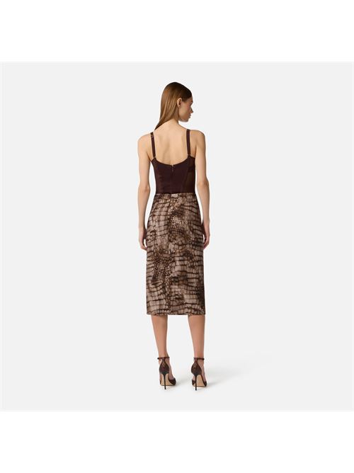 gonna in jersey leggero con stampa alligatore Elisabetta Franchi | GO14961E2644
