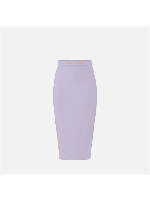 gonna in crêpe leggero con placca gioiello Elisabetta Franchi | GO16861E2EV7