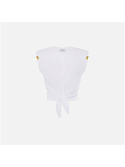t-shirt in jersey con nodo Elisabetta Franchi | MA01161E2270