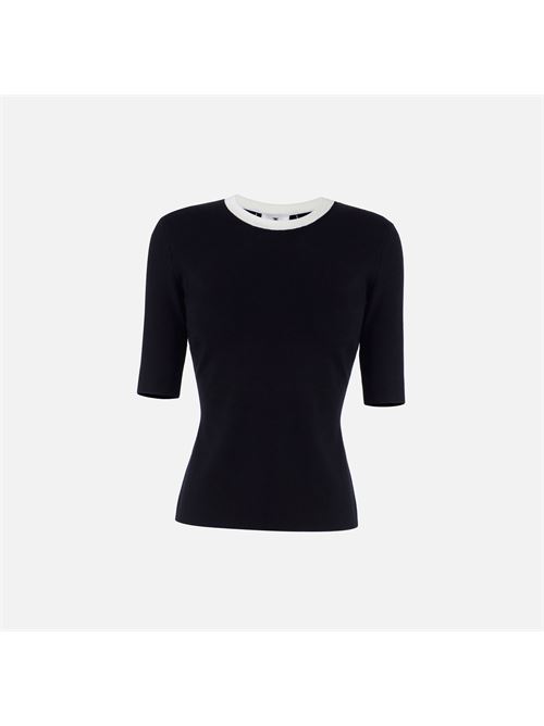 top in maglia con bande in viscosa lucida Elisabetta Franchi | MK67S61E2685