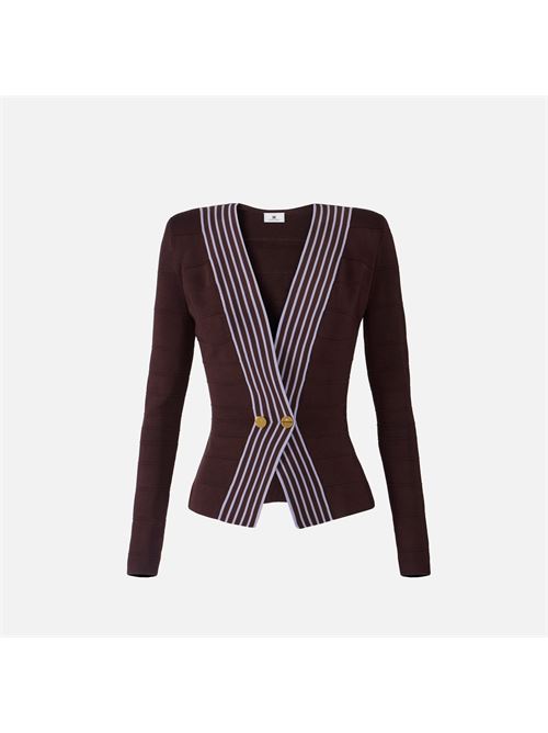 top in maglia con bande a righe Elisabetta Franchi | MK78S61E2FA8