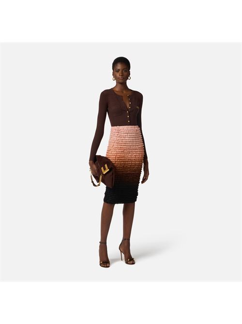 cardigan in maglia a micro-trecce Elisabetta Franchi | MK88B61E2644