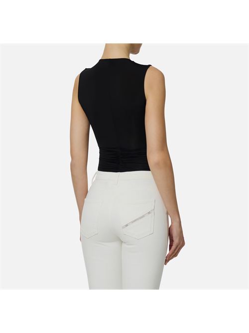 top in jersey con dettaglio gioiello Elisabetta Franchi | TO03761E2110