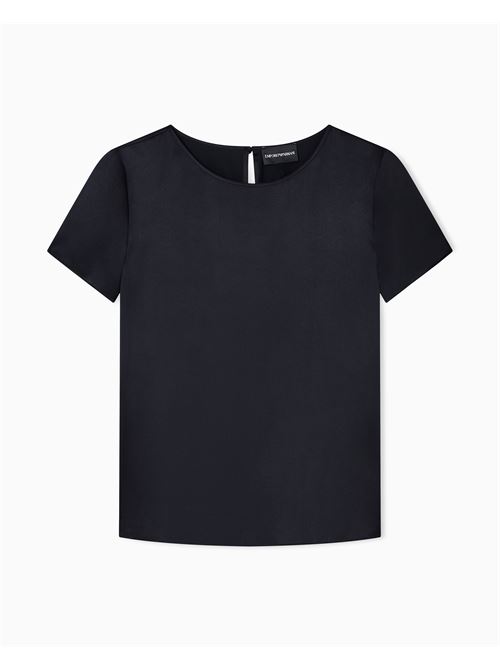 blusa a maniche corte in raso di seta Emporio Armani | 8N2K15 2NXXZ0999