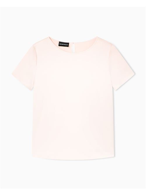 blusa a maniche corte in raso di seta Emporio Armani | 8N2K15 2NXXZU4128