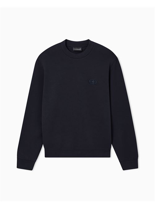 felpa in double jersey con ricamo logo ea a rilievo Emporio Armani | EM004540 AF10013UB118