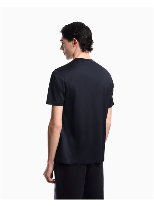 t-shirt in jersey misto lyocell con ricamo logo ea Emporio Armani | EM004585 AF10017UB118
