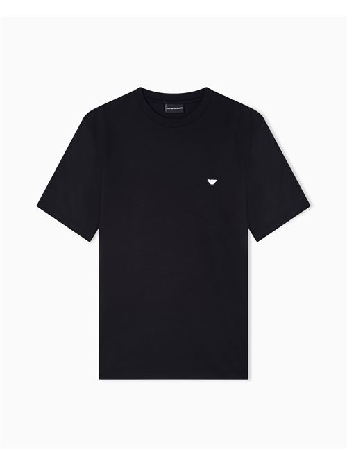 t-shirt in jersey misto lyocell ricamo aquila a rilievo Emporio Armani | EM004592 AF13747UC001