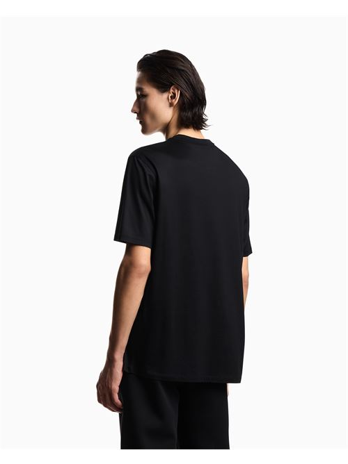 t-shirt in jersey misto lyocell ricamo aquila a rilievo Emporio Armani | EM004592 AF13747UC001