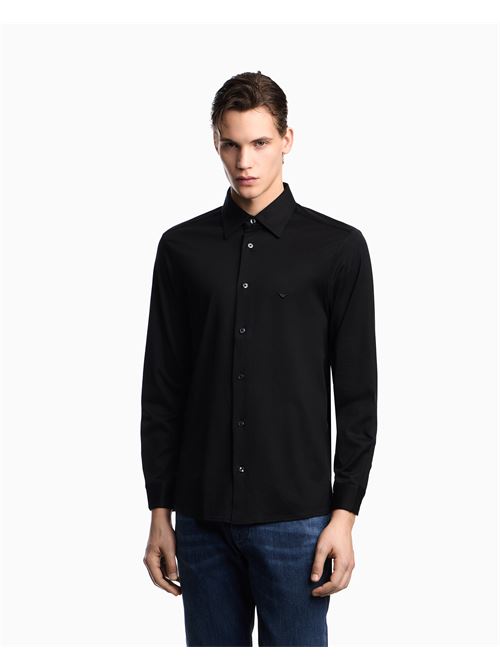 camicia slim fit in jersey misto lyocell Emporio Armani | EM004604 AF10017UC001