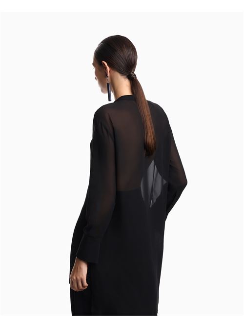 maxi camicia in tecno georgette Emporio Armani | EW003213 AF10209UC001