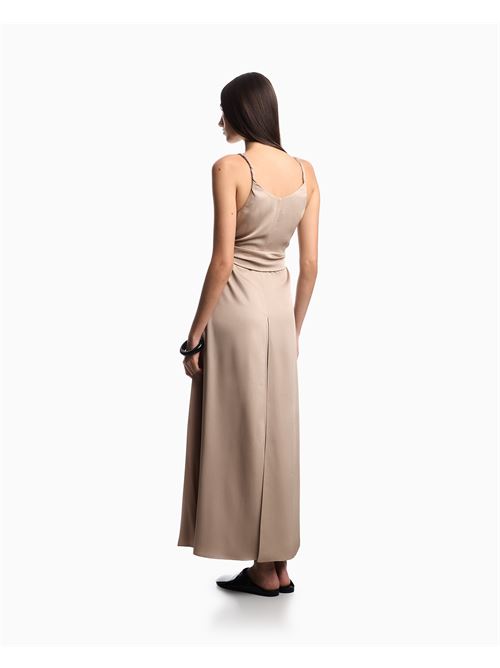 abito in twill crepe con fusciacca Emporio Armani | EW003317 AF220495U6155