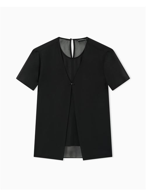 blusa effetto 2 pezzi in tecno georgette Emporio Armani | EW003333 AF10209UC001