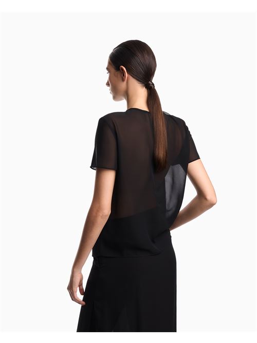 blusa effetto 2 pezzi in tecno georgette Emporio Armani | EW003333 AF10209UC001