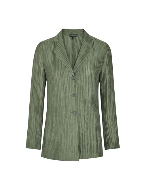 giacca monopetto in creponne plissé sparkling Emporio Armani | EW003445 AF220830F7010